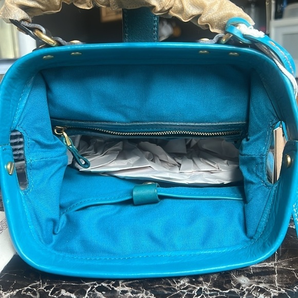 Old Trend Pamela Leather Backpack Turquoise Ombre NWT Convertible Crossbody Boho main image 10